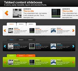 网站导航标签栏模板：Tabbed content sliders